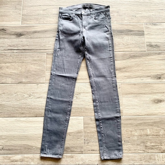 J Brand Denim - J Brand mid rise super skinny jeans grey size 27
